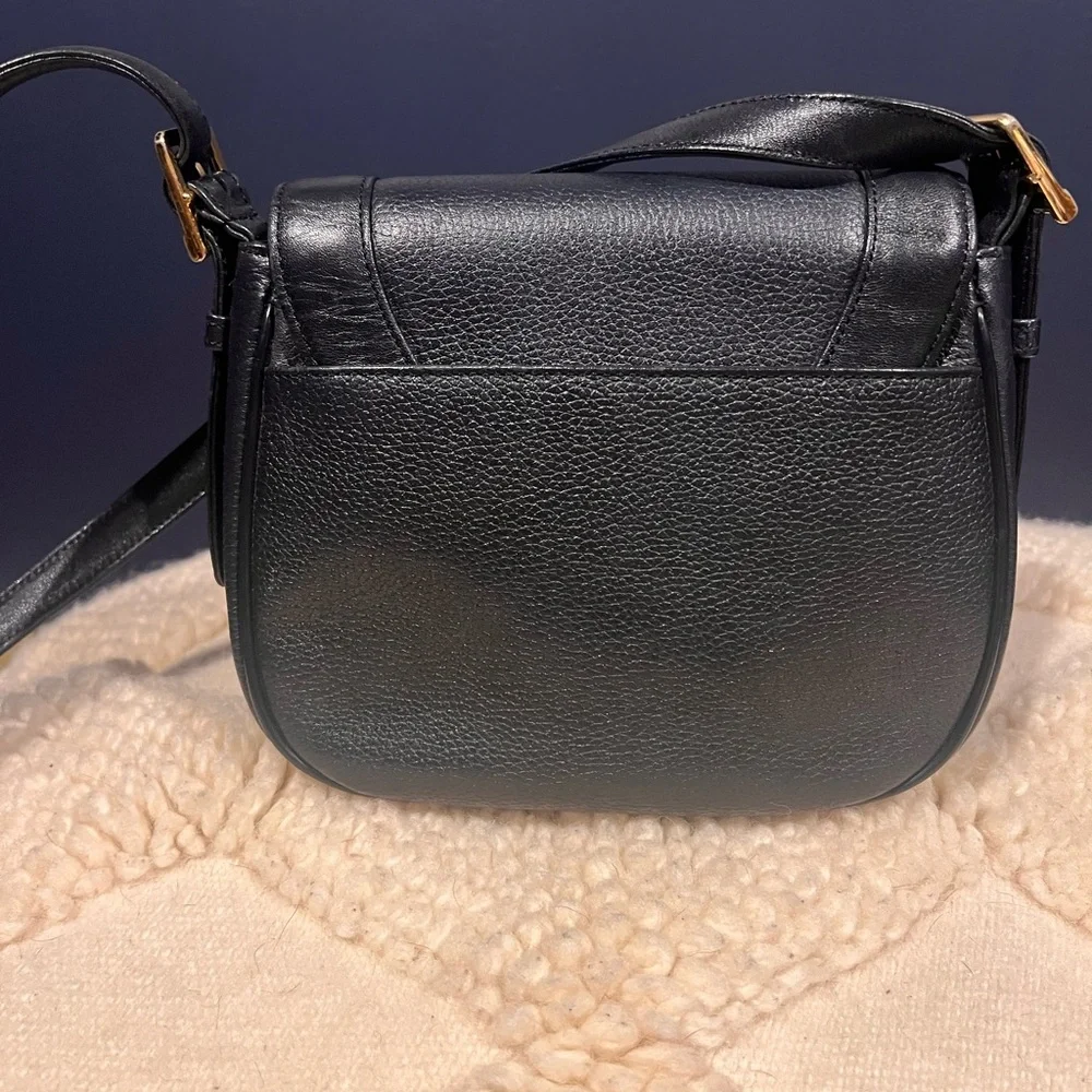 Black Leather Crossbody Bag - Picture 5 of 10